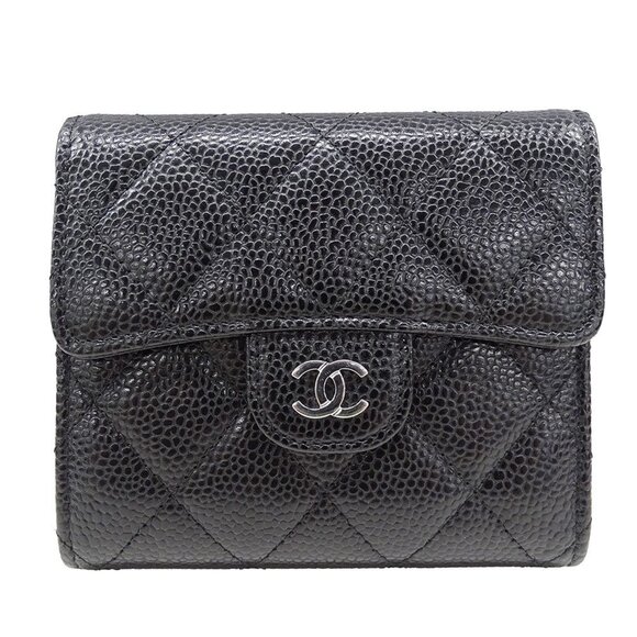 CHANEL Black Caviar Leather Wallet - Picture 1 of 15